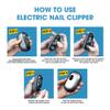 2026 Upgraded 3-in-1 Electric Nail Clipper with LED Light, Automatic Nail Trimmer Cutter, Trim Grind Polish, USB-C Rechargeable, Two-Speed Control for Seniors, Adults, Kids view 3
