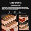 50L Electric Cigar Cooler Humidor Cabinet for 200-300 Cigars, Temperature Control & Digital Hygrometer, Spanish Cedar Lined, for Men, Desktop Storage Solution view 4