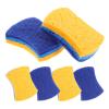 Abaodam Reusable 6pcs Kitchen Dish Sponges with 3-Layer Wood Pulp Cotton, Absorbent Double-Sided Scrub Pads for Wok and Pot Cleaning, Small Size for Household Cleaning Supplies view 1