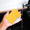 Abaodam Reusable 6pcs Kitchen Dish Sponges with 3-Layer Wood Pulp Cotton, Absorbent Double-Sided Scrub Pads for Wok and Pot Cleaning, Small Size for Household Cleaning Supplies view 4