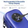 AUVON Insulin Cooler Travel Case with Rechargeable Temp Display, Insulin Pen Cooler Travel Case with 2 x 160g TSA Approved Ice Packs, Waterproof Insulated Cooler Bag for Daily Use & Trip view 2