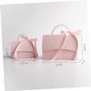 Abaodam Boxes Set, 2Pcs Pink Paper Wrapping Box with Pearl Chain, Mini and Medium Size for Wedding Party Favors and Packaging view 2