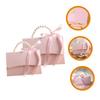 Abaodam Boxes Set, 2Pcs Pink Paper Wrapping Box with Pearl Chain, Mini and Medium Size for Wedding Party Favors and Packaging view 3