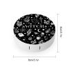 EOQIFJM Magical Skull Cat Moon Gothic Pattern Black Circular Contact Lens Storage Box, Portable Storage Box view 2