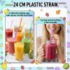 300 Pcs Jumbo Milkshake Boba Straws, Colorful Disposable Plastic Milkshake Straws, Wide-mouthed Large Individually Wrapped Straw for Bubble Tea, Thick Beverages, Lemonade(0.43" Wide X 9.45" Long) view 3