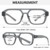 Eyekepper Blue Light Reading Glasses Men Women 2.25, Pilot Clear Frame view 4