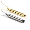 FRFSORO Fashion Stainless Steel Meditation Mindfulness Pendant Necklace Regulating Breathing Whistle Relieving Anxiety Couple Jewelry(Gold) view 2