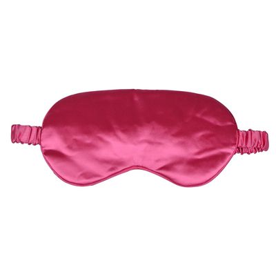 1 Pack Silk Sleep Mask, Soft Eye Mask with Elastic Strap, Lightweight Blindfold for Travel, Naps, Women & Men (Rose Red)