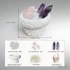 WCYYYJ Protection Healing Chakra Crystals Bowl Set - Rose Quartz, Amethyst Tower & Clear Quartz Chips, Home Office Decor, Spiritual Gifts for Women & Men view 2