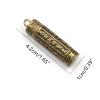 1 Pcs Pocket Pill Case Portable Brass Pill Box with Carving Scriptures for Outdoor Travel Accessories view 2