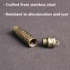 1 Pcs Pocket Pill Case Portable Brass Pill Box with Carving Scriptures for Outdoor Travel Accessories view 3