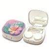 ARTopet Diamond Art Painting Contact Lens Case with Mirror DIY Art Craft Contact Lenses Applicator Removal Tool Kit with Tweezer Solution Bottle for Daily Travel Outdoor-Flowers02 view 1