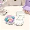 ARTopet Diamond Art Painting Contact Lens Case with Mirror DIY Art Craft Contact Lenses Applicator Removal Tool Kit with Tweezer Solution Bottle for Daily Travel Outdoor-Flowers02 view 2