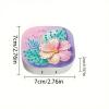ARTopet Diamond Art Painting Contact Lens Case with Mirror DIY Art Craft Contact Lenses Applicator Removal Tool Kit with Tweezer Solution Bottle for Daily Travel Outdoor-Flowers02 view 4