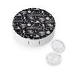 EOQIFJM Skull Moon Sun Gothic Witch Board Seamless Black Circular Contact Lens Storage Box, Portable Storage Box view 1