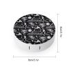 EOQIFJM Skull Moon Sun Gothic Witch Board Seamless Black Circular Contact Lens Storage Box, Portable Storage Box view 2