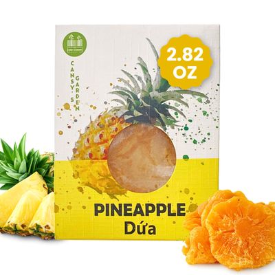 Cansy's Garden Soft Dried Pineapple Sweet & Tangy Tropical Fruit Snack, High in Fiber Vegan, Gluten-Free, Sealed Pouch Inside, for Smoothies, Yogurt, Desserts, On-the-Go Snack Pack 2.82 oz
