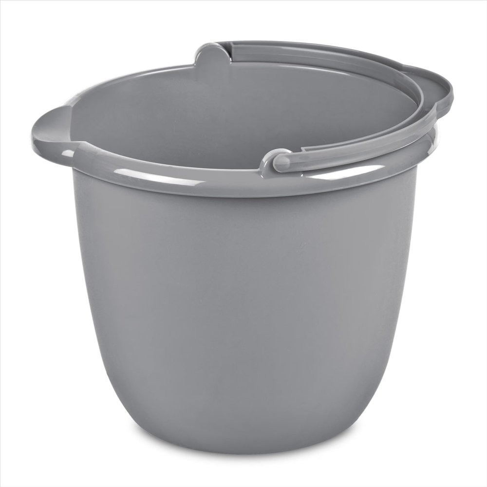 10 Qt. Spout Pail Classic Titanium,Bucket for Household Cleaning, Washing The Car, and Mopping, Spout to Easily Pour Water