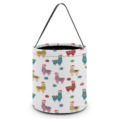 100% BLUE COLLAR Sweet Bags Christmas Mama Llama Multipurpose Reusable Goody Buckets Halloween Trick Or Treat Bucket Halloween Candy Bucket