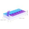 LRXIYODE 7-Day Weekly Pill Organizer 4Pcs Large Plastic 14-Compartment Dual-Row Medicine Box for Daily Vitamins and Fish Oil Capsules Storage view 2