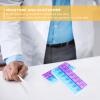 LRXIYODE 7-Day Weekly Pill Organizer 4Pcs Large Plastic 14-Compartment Dual-Row Medicine Box for Daily Vitamins and Fish Oil Capsules Storage view 3