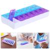 LRXIYODE 7-Day Weekly Pill Organizer 4Pcs Large Plastic 14-Compartment Dual-Row Medicine Box for Daily Vitamins and Fish Oil Capsules Storage view 4