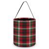 100% BLUE COLLAR Halloween Trick Or Treat Bucket Red Green Buffalo Check Plaid Christmas Multipurpose Reusable Goody Bucket Halloween Candy Bags for Party view 1