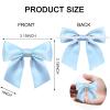 60 Pack Twist Tie Bows 3.3 Craft Bows Satin Ribbon Bow for Gift Wrapping, Treat Bags, Party Favors & Craft Decoration Light Blue view 2