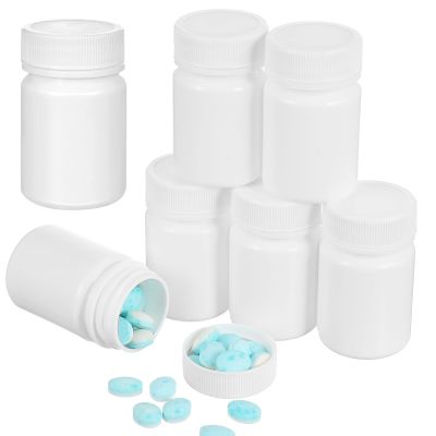 SOLUSTRE Capsule Bottle 20Pcs 50Ml Thickened Empty Pills Bottles with Lids Portable Pill Case for Travel Daily Medicine Storage Organizer