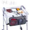 BAGSFY Clear Walker Tray Table with Cup Holder & Storage Bag Non-Slip Food Tray, Fits Standard Folding Walkers with Side Bars, Walker Accessories for Seniors, Supports Up to 10 lbs view 1
