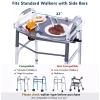 BAGSFY Clear Walker Tray Table with Cup Holder & Storage Bag Non-Slip Food Tray, Fits Standard Folding Walkers with Side Bars, Walker Accessories for Seniors, Supports Up to 10 lbs view 2