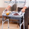 BAGSFY Clear Walker Tray Table with Cup Holder & Storage Bag Non-Slip Food Tray, Fits Standard Folding Walkers with Side Bars, Walker Accessories for Seniors, Supports Up to 10 lbs view 4