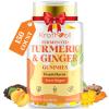 5 Month Supply Turmeric and Ginger Gummies with Black Pepper, Fermented Turmeric for Joint Comfort & Mobility, Sugar-Free with Vitamin D3 + K2, Natural Peach Flavor 150 Gummies view 1