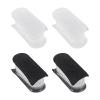 Abaodam Invisible Silicone Heel Lift Inserts 2 Pairs Adjustable Increasing Insoles for and Women, 3-Layer Black and Gray Shoe Inserts for Height and Foot Support view 1