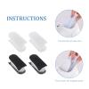 Abaodam Invisible Silicone Heel Lift Inserts 2 Pairs Adjustable Increasing Insoles for and Women, 3-Layer Black and Gray Shoe Inserts for Height and Foot Support view 3