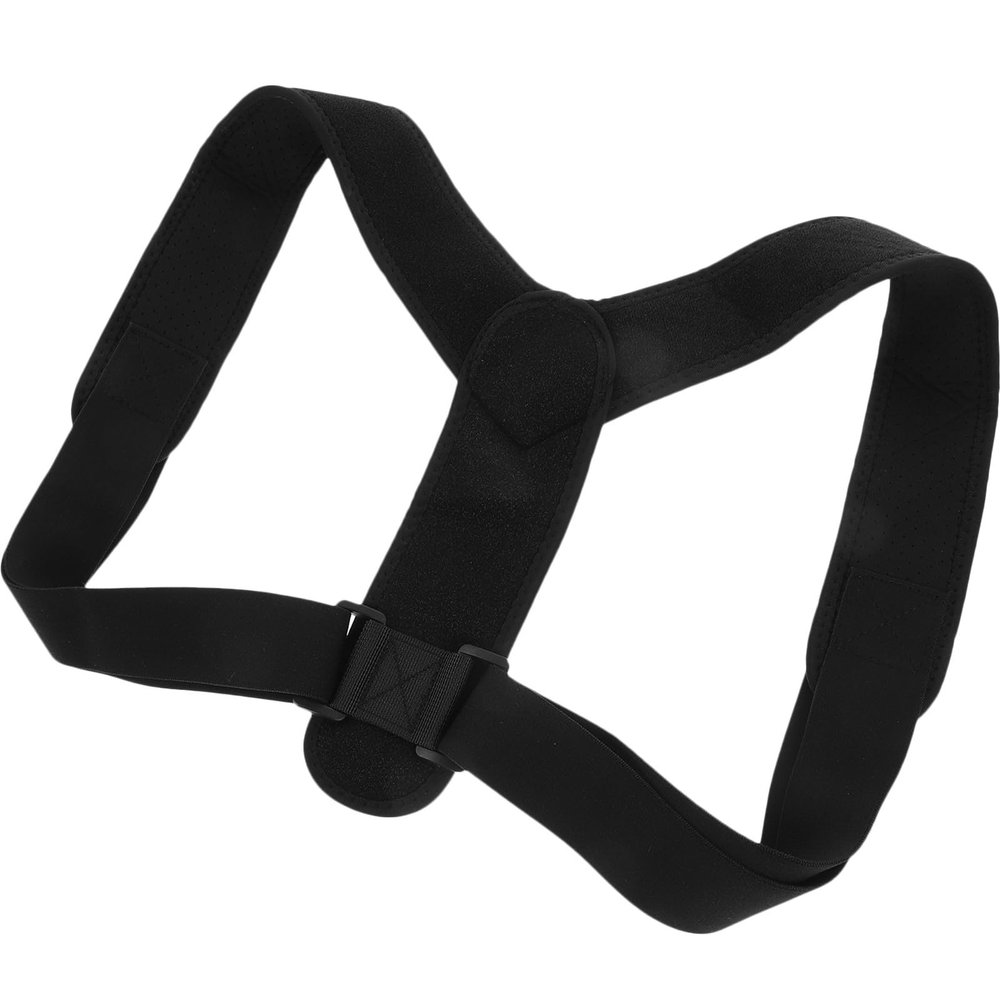BEBEMOKO Back Support Belt and Shoulder Posture Correction Band Adjustable Humpback Corrector Strap for Spine Alignment Relief Therapy Suitable for Men and Women Style