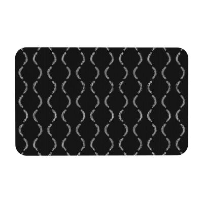 PPIKTC Non-Slip Quick Dry Bath Mat Black Baseball Sport Softball American, Diatomaceous Earth Ultra Absorbent 19.7x31.5in Rug for Bathroom, Shower, and Kitchen