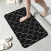 PPIKTC Non-Slip Quick Dry Bath Mat Black Baseball Sport Softball American, Diatomaceous Earth Ultra Absorbent 19.7x31.5in Rug for Bathroom, Shower, and Kitchen view 3