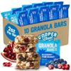 Cooper Street Granola Bakes Blueberry Pomegranate - 2oz Big Oatmeal Granola Bars - Good Source of Fiber & Whole Grains - Soft Baked Breakfast Oat & Seeds Bar - Nut Free & School Safe - 10 Pack view 1