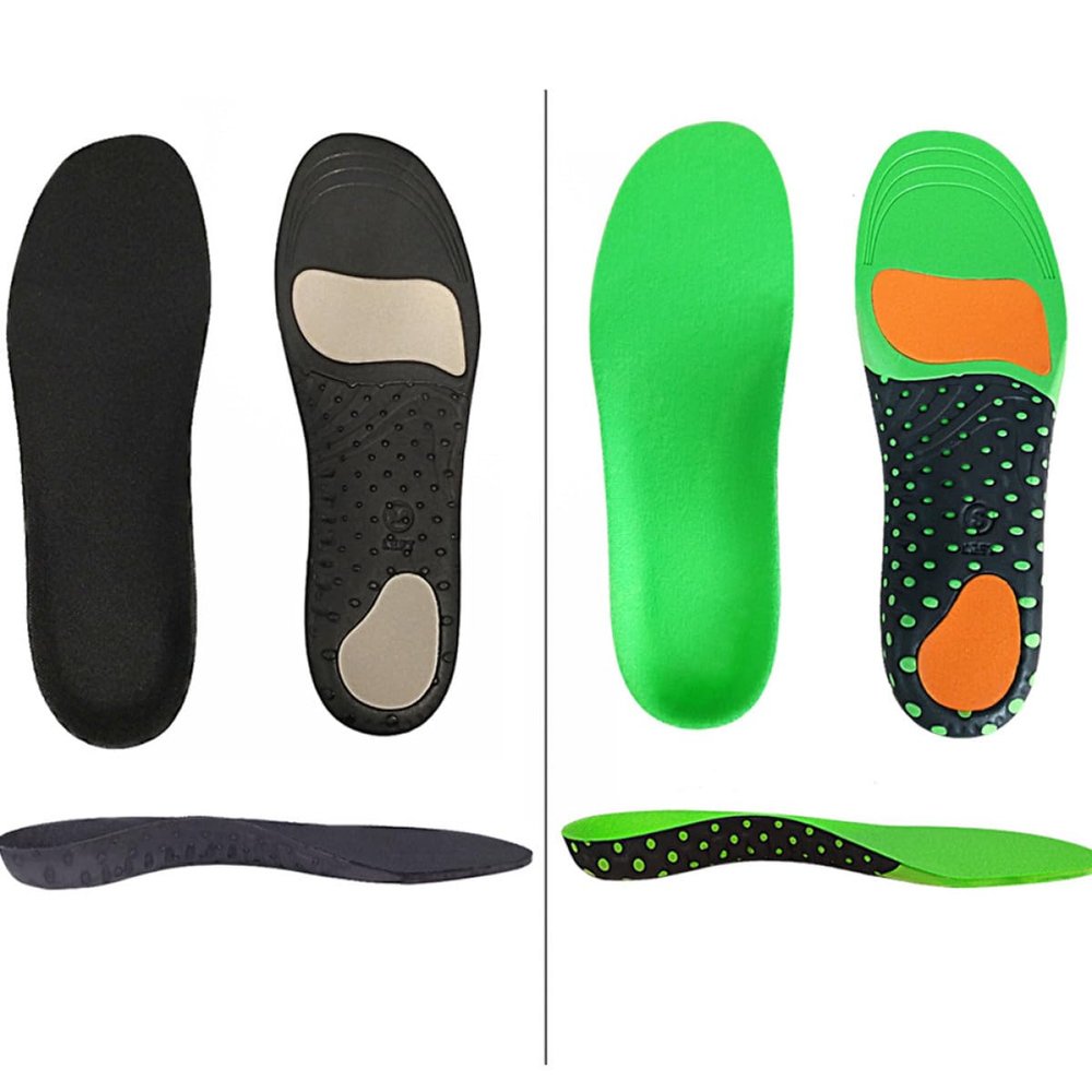 Yardenfun Arch Support Shockproof Insoles for Men and Women, Breathable Shoe Pads with Suede Surface, Medium Size 28.5Cm (42-44), Cushioning Foot Massage Insoles for Daily Wear and Sports