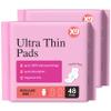 Ultra Thin Pads for Women with Wings, Regular Absorbency Period Pads, Lightweight & Discreet Feminine Pads, Travel Friendly, 96 Count view 1