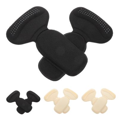 Baluue 8Pcs Anti-Wear Heel Pads T Shape Heel Protectors Strong Adhesive Sponge Cushions Anti-Slip Shoe Stickers for WomenS Foot Comfort