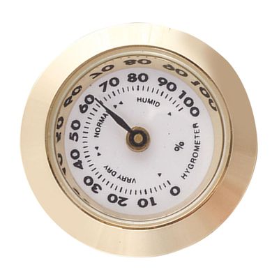 Abaodam Mechanical Analog Cigar Humidor Hygrometer Round Humidity Gauge Metal High Precision for Cigar Box and Humidor Cabinet