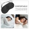 Abaodam Disposable Sleep Eye Mask 16Pcs Set Black Polyester Silk-Like Padded Blindfolds for Sleeping Travel and Relaxation view 3
