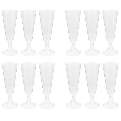 Veemoon 12Oz Disposable Plastic Goblets 12Pcs Stemware Cups for Party Wedding Toasting Cocktail Bar Use