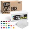 Party Solids White Bulk Napkins Disposable Everyday 1,200 Pcs 2 Ply White Dinner Napkins Bulk For Parties & Party Supplies view 1