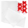 BEBEMOKO Large Cellophane Bags with Red Bow Tie, 10pcs 75X100Cm Basket Wrapping Bags for Packaging and Holiday Basket Wraps view 1