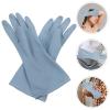 ARTIBETTER Dishwashing Gloves Kitchen Waterproof PVC Rubber Gloves Medium Size for Household Dishwashing 3 Pairs Blue view 4