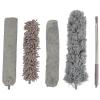 PENIKOKO Dual-Head Microfiber Telescopic Duster Brush Set 5pcs Detachable Chenille Ceiling Sweeping Cleaning Tool for Household Blinds and Furniture Dusting view 1