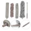 PENIKOKO Dual-Head Microfiber Telescopic Duster Brush Set 5pcs Detachable Chenille Ceiling Sweeping Cleaning Tool for Household Blinds and Furniture Dusting view 2